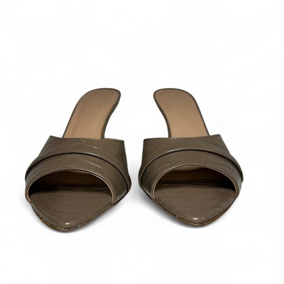 Malone Souliers Women's Julia Taupe Slip-On Heeled Sandals 38.5 NWT - Picture 4 of 14